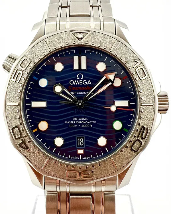 2022 Omega Seamaster Diver 300M "Beijing 2022" S.E. 42MM Blue Dial Steel Bracelet (522.30.42.20.03.001)