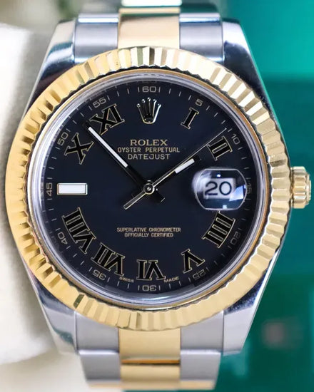 2017 Rolex Datejust II 41MM Grey Dial Two-Tone Oyster Bracelet (116333)