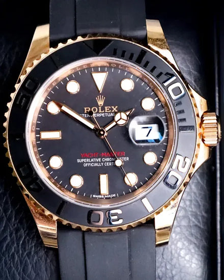 Rolex Yacht-Master 40MM Black Dial Rubber Strap (116655)