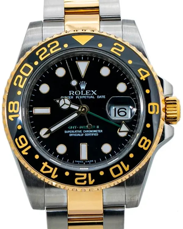 Rolex GMT-Master II 40MM Black Dial Two-Tone Oyster Bracelet (116713LN)