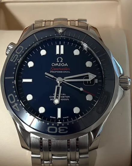 2017 Omega Seamaster Diver 300M 41MM Blue Dial Steel Bracelet (212.30.41.20.03.001)