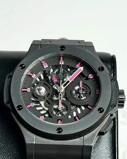 2017 Hublot Big Bang Aero Bang "Crown of Light" L. E. 42MM Skeleton Dial Leather Strap (310.C1.1110.HR.COL12)