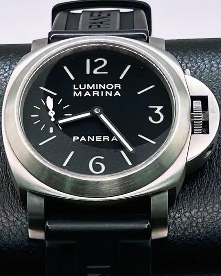 2012 Panerai Luminor Marina 44MM Black Dial Rubber Strap (PAM00177)