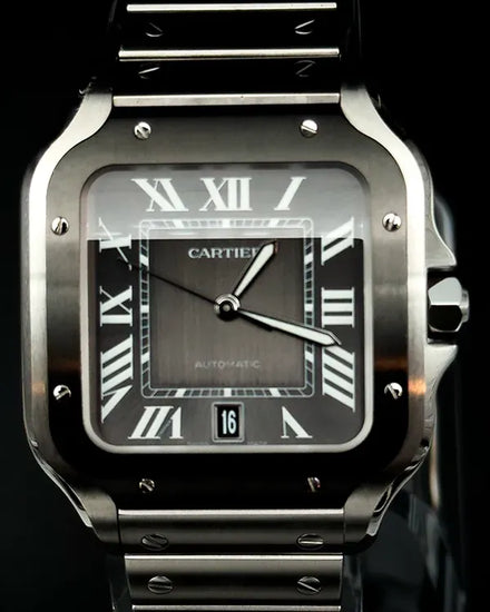 2025 Cartier Santos De Cartier 39.8MM Grey Dial Steel Bracelet (WSSA0037)