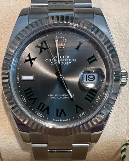 2024 Rolex Datejust "Wimbledon" 41MM Slate Dial Oyster Bracelet (126334)