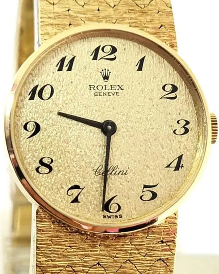 Rolex Cellini 24MM Champagne Dial Yellow Gold Bracelet (3810)