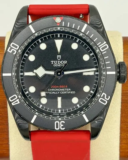 2017 Tudor Black Bay Heritage Dark 41MM Black Dial Aftermarket Rubber Strap (79230DK)