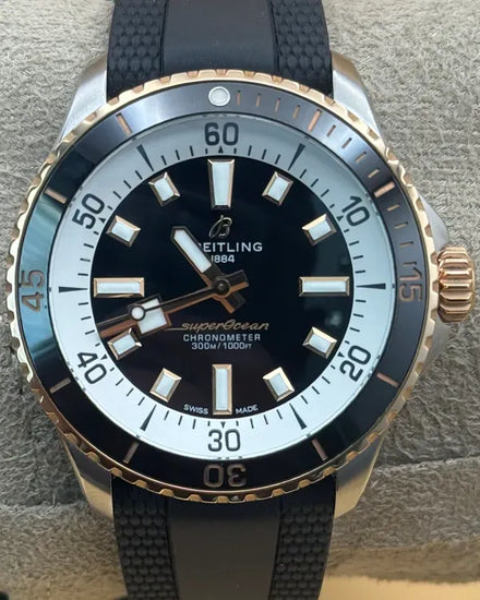 2024 Breitling Superocean 42MM Black Dial Rubber Strap (U17375211B1S1)