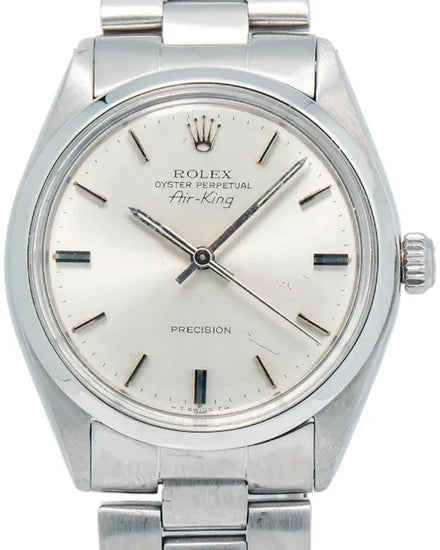 1978 (5.0 mil Serial) Rolex Air-King 34MM Silver Dial Oyster Bracelet (5500)
