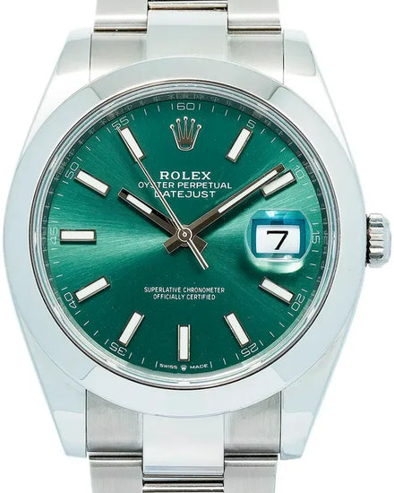 2024 Rolex Datejust 41MM Green Dial Oyster Bracelet (126300)