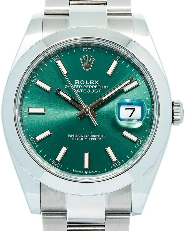 2024 Rolex Datejust 41MM Green Dial Oyster Bracelet (126300)
