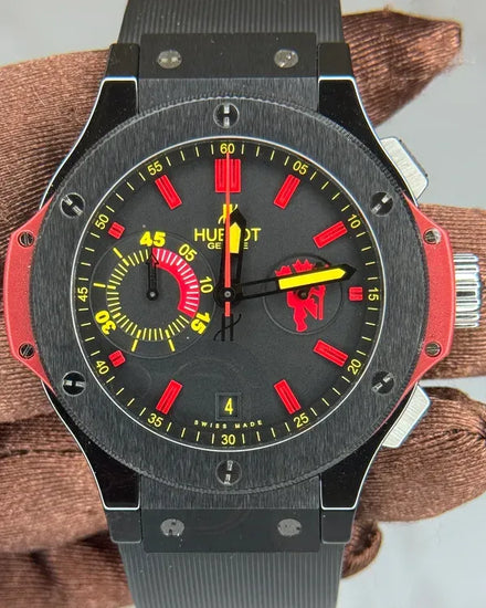 Hublot Big Bang "Red Devil" Manchester United L.E. 44MM Black Dial Rubber Strap (318.CM.1190.RX.MAN08)