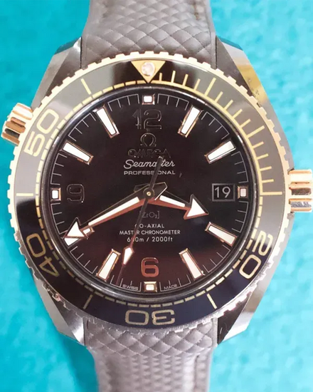 Omega Seamaster Planet Ocean 600M 39.5MM Brown Dial Rubber Strap (215.62.40.20.13.001)