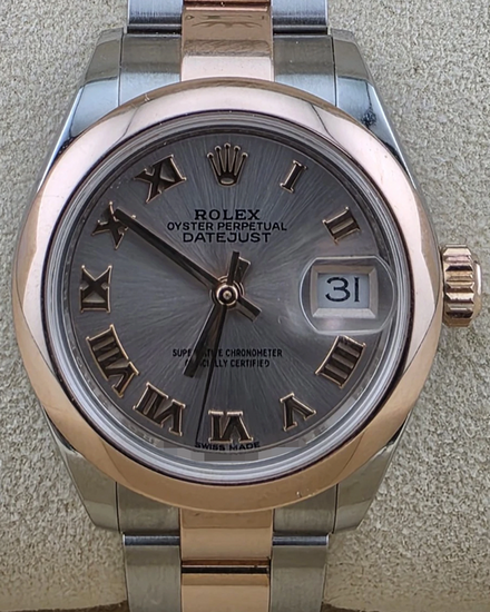 Rolex Lady-Datejust 28MM Silver Dial Two-Tone Oyster Bracelet (279161)
