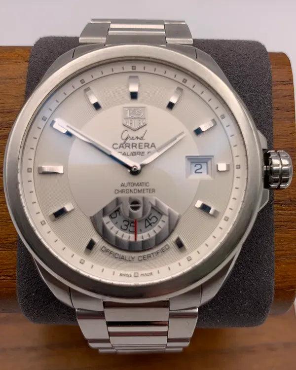 Tag Heuer Carrera Grand 40MM Silver Dial Steel Bracelet (WAV511B)