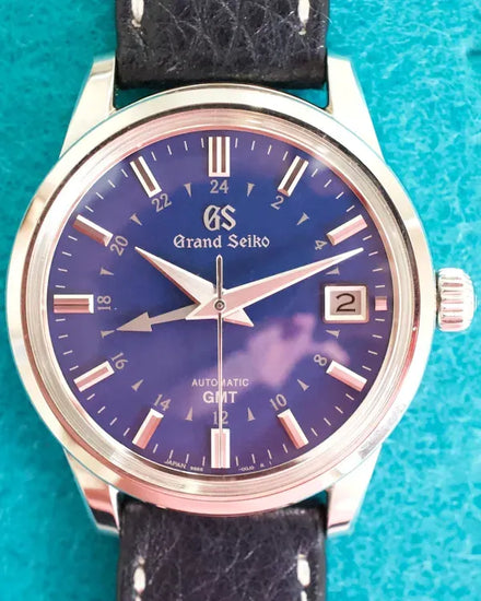 2020 Grand Seiko Automatic GMT "Hodinkee" L.E. 39.5MM Blue Dial Leather Strap (SBGM239)