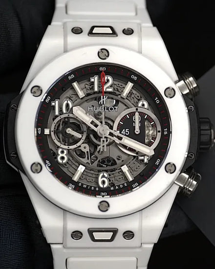 2016 Hublot Big Bang Unico 45MM Skeleton Dial Ceramic Bracelet (411.HX.1170.HX)