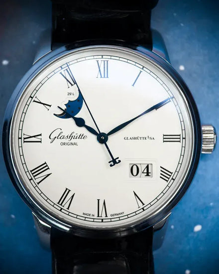 2015 Glashütte Original Senator Panorama 40MM Silver Dial Leather Strap (100-04-32-12-04)