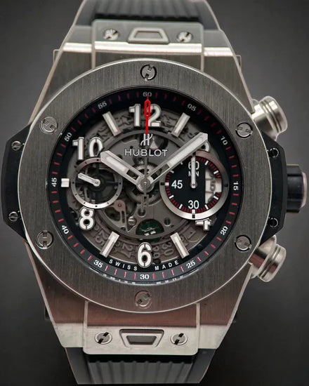 2015 Hublot Big Bang Unico 45MM Skeleton Dial Rubber Strap (411.NX.1170.RX)