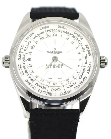 2024 Carl F. Bucherer Heritage Worldtimer 39MM Silver Dial Leather Strap (00.10805.08.13.01)