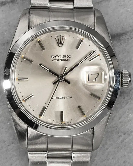 Rolex Oyster Precision Date 34MM Silver Dial Oyster Bracelet (6694)