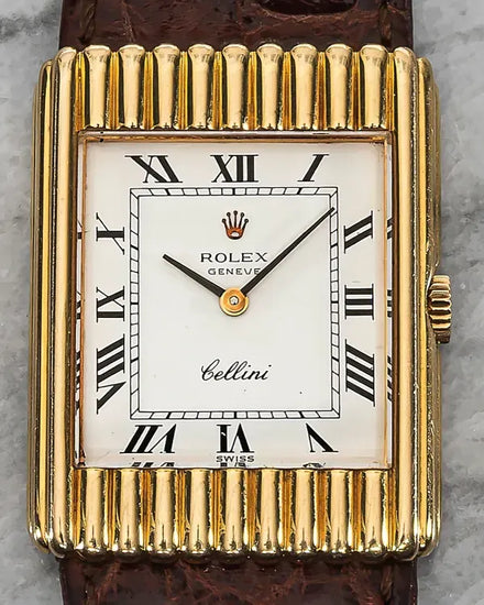 Rolex Cellini 31MM White Dial Leather Strap (4016)