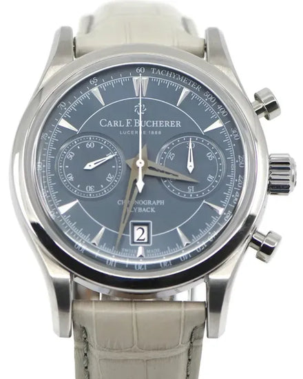 2024 Carl F. Bucherer Manero Flyback 43MM Blue Dial Leather Strap  (00.10919.08.93.01)