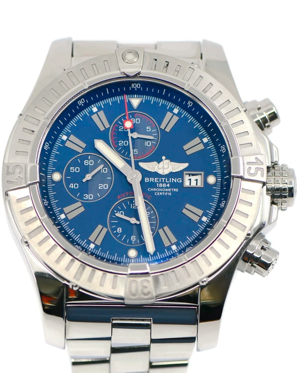 Breitling Super Avenger 48MM Blue Dial Steel Bracelet (A13370)