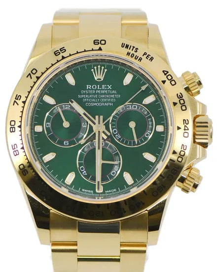 2022 Rolex Cosmograph Daytona "John Mayer" 40MM Green Dial Yellow Gold Oyster Bracelet (116508)