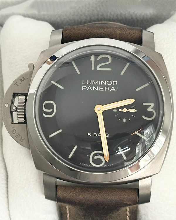 Panerai Luminor 1950 Left-Handed 8 Days L.E. 47MM Brown Dial Leather Strap (PAM00368)