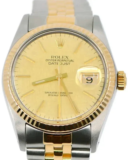 Rolex Datejust 36MM Champagne Dial Two-Tone Jubilee Bracelet (16013)