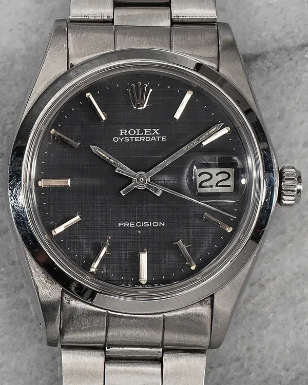 Rolex Oyster Precision Date 34MM Grey "Linen" Dial Oyster Bracelet (6694)