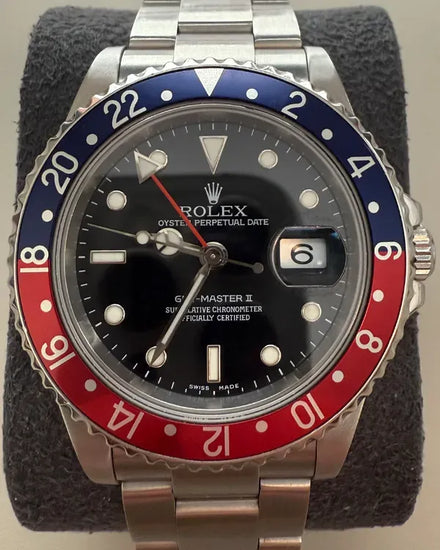 2006 Rolex GMT-Master II "Pepsi" 40MM Black Dial Oyster Bracelet (16710)