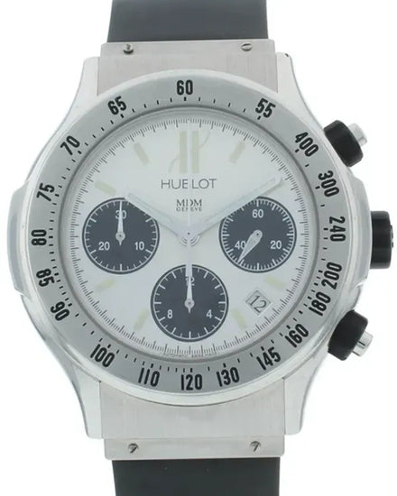 Hublot Super B Chronograph 42MM Silver Dial Rubber Strap (1920.1)