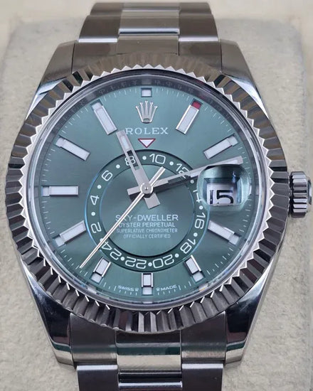 2025 Rolex Sky-Dweller 42MM Green Dial Oyster Bracelet (336934)