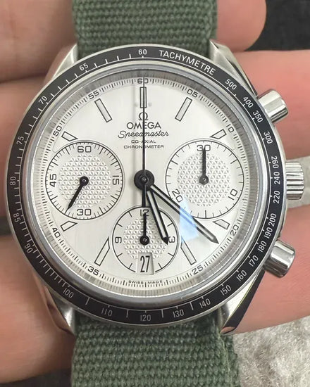 Omega Speedmaster Racing 40MM Silver Dial Textile Strap (326.30.40.50.02.001)