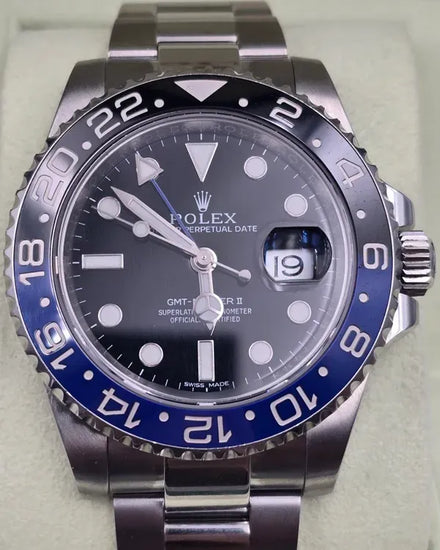2015 Rolex GMT-Master II "Batman" 40MM Black Dial Oyster Bracelet (116710)