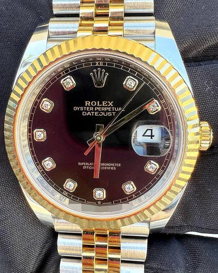 2022 Rolex Datejust 41MM Black Dial Two-Tone Jubilee Bracelet (126333)