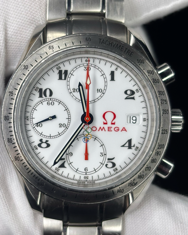 Omega Speedmaster Date "Olympic Games" 40MM White Dial Steel Bracelet (323.10.40.40.04.001)