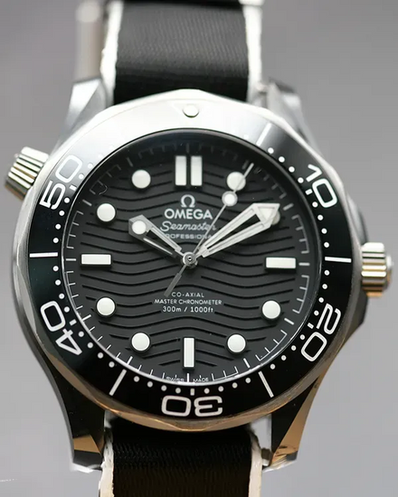 Omega Seamaster Diver 300M 43.5MM Black Dial Textile Strap (210.92.44.20.01.002)