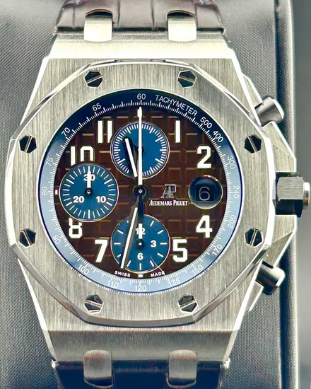 Audemars Piguet Royal Oak Offshore Navy 42MM Brown "Havana" Dial Leather Strap (26470ST)