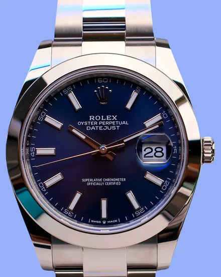 2025 Rolex Datejust 41MM Blue Dial Oyster Bracelet (126300)