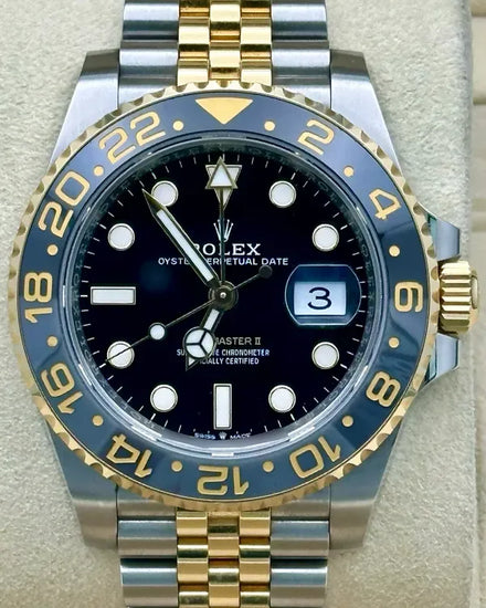 2025 Rolex GMT-Master II "Bumblebee" "Zombie" 40MM Black Dial Two-Tone Jubilee Bracelet (126713GRNR)