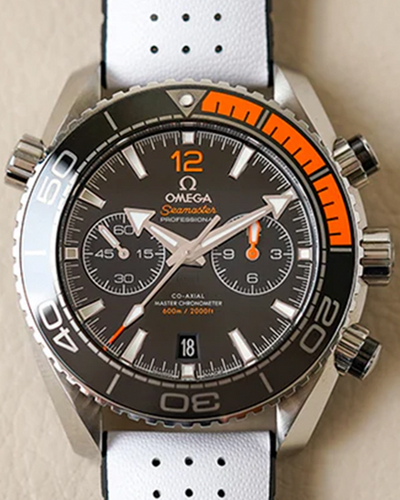 2017 Omega Seamaster Planet Ocean 600M 45.5MM Black Dial Aftermarket Rubber Strap (215.32.46.51.01.001)