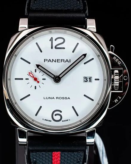 2023 Panerai Luminor Due "Luna Rossa" 42MM White Dial Rubber Strap (PAM01381)