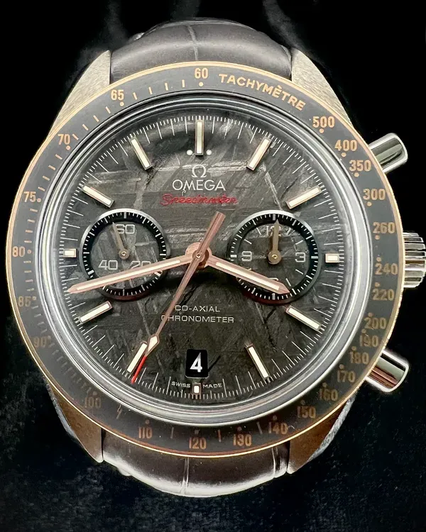 2023 Omega Speedmaster Dark Side of the Moon "Grey Side of the Moon" 44.25MM Meteorite Dial Leather Strap (311.63.44.51.99.001)