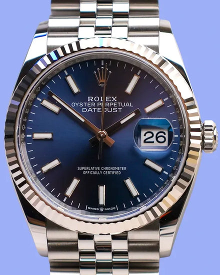 No Reserve - 2024 Rolex Datejust 36MM Blue Dial Jubilee Bracelet (126234)