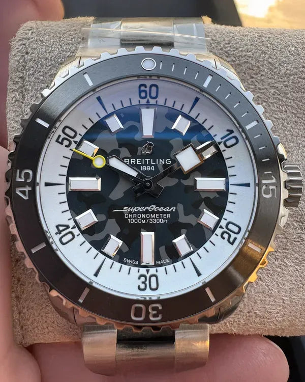 Breitling Superocean 46MM Camo Dial Steel Bracelet (E10379351B1E1)
