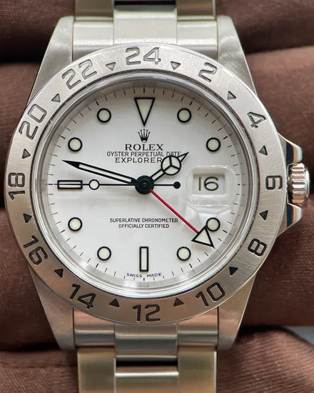 2000 (P Serial) Rolex Explorer II "Polar" 40MM White Dial Oyster Bracelet (16570)