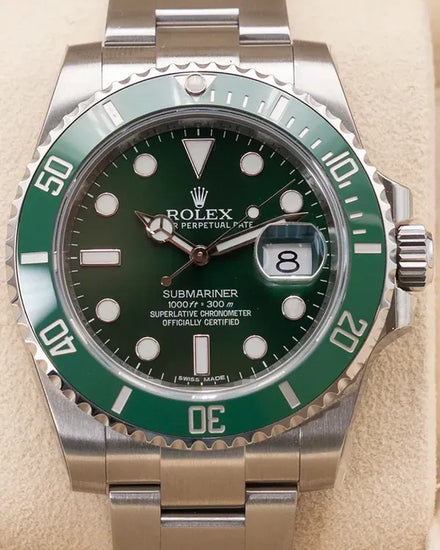2014 Rolex Submariner Date “Hulk” 40MM Green Dial Oyster Bracelet (116610LV)
